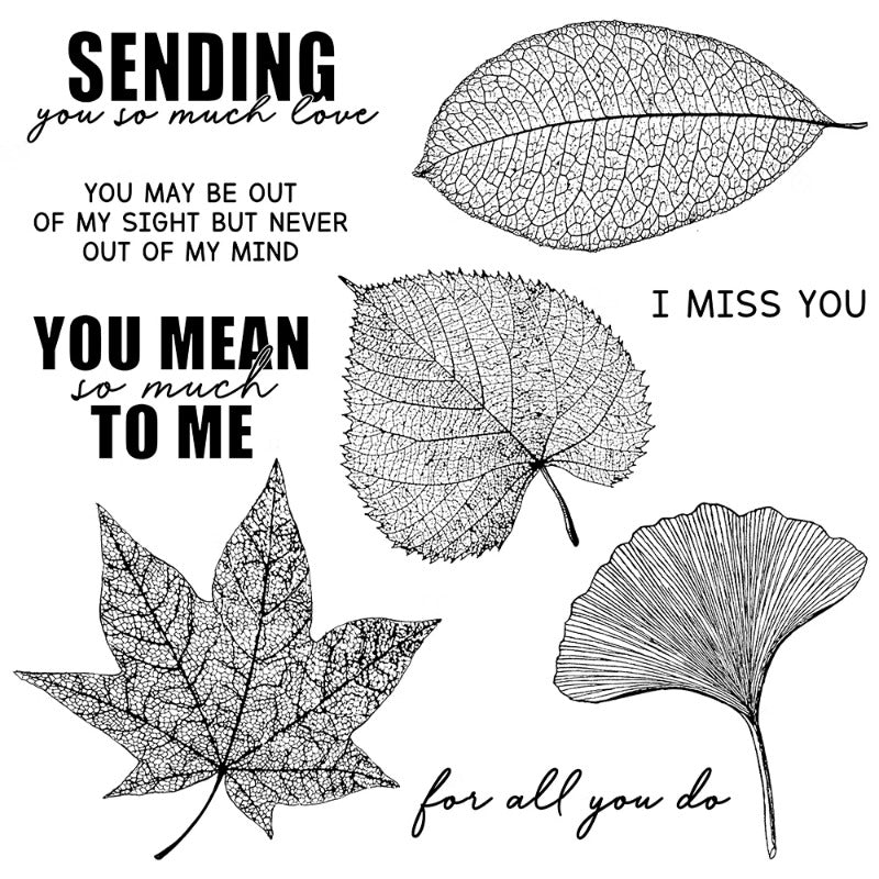 Autumn Nature Leaves Dies & Stamps Set