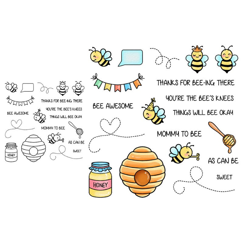 Bees and Beehive Dies & Stamps Set
