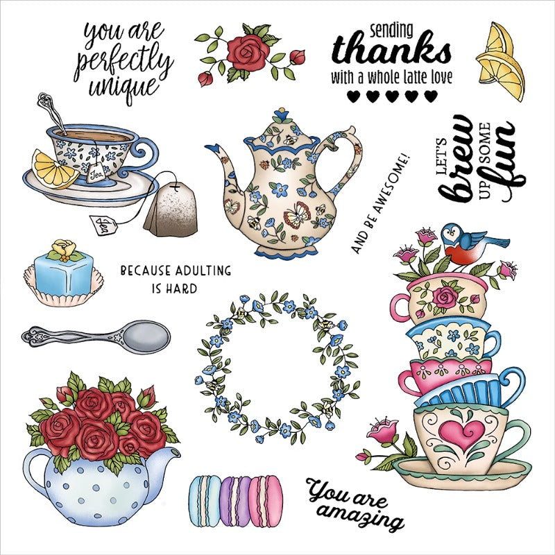Teapot and Teacup Set Dies & Stamps Set