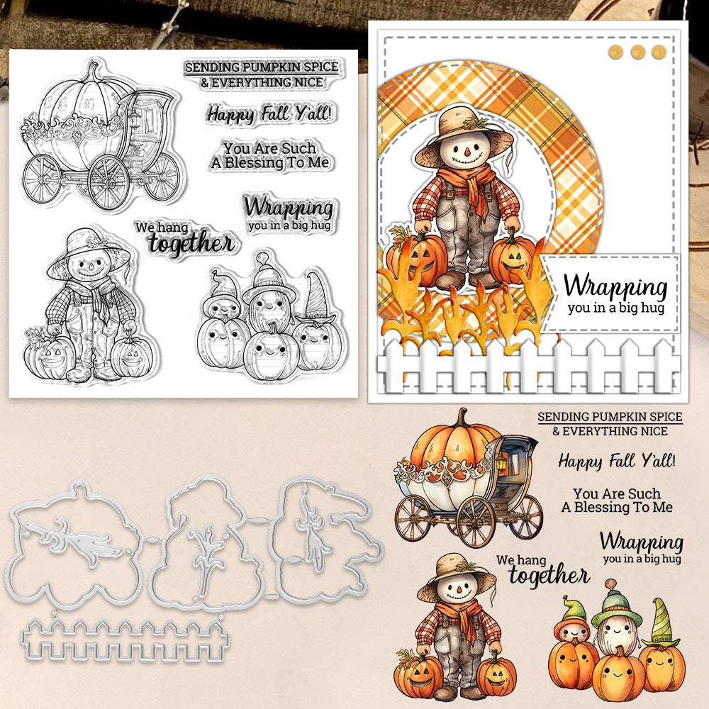 Halloween Pumpkin Dies & Stamps Set