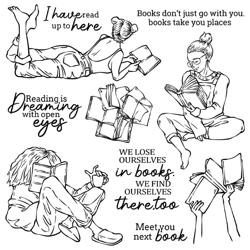Women Who Love Reading Dies & Stamps Set