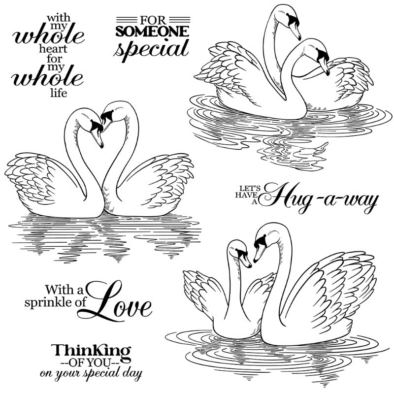 Loving Swans In The Lake Dies & Stamps Set