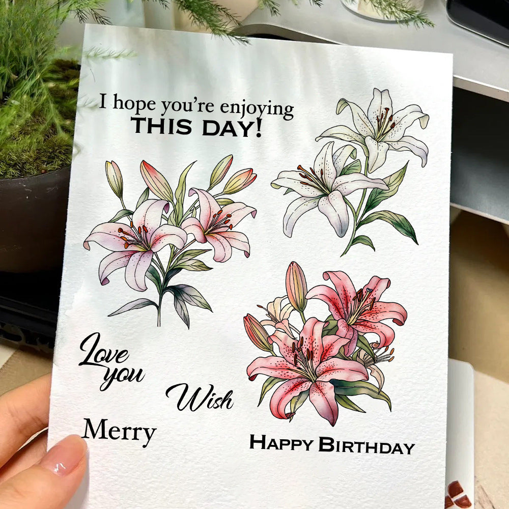 Spring Lilies Dies & Stamps Set