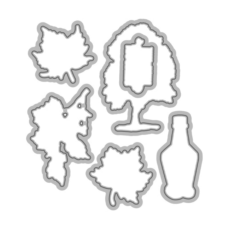 Autumn Maple Leaves Dies & Stamps Set