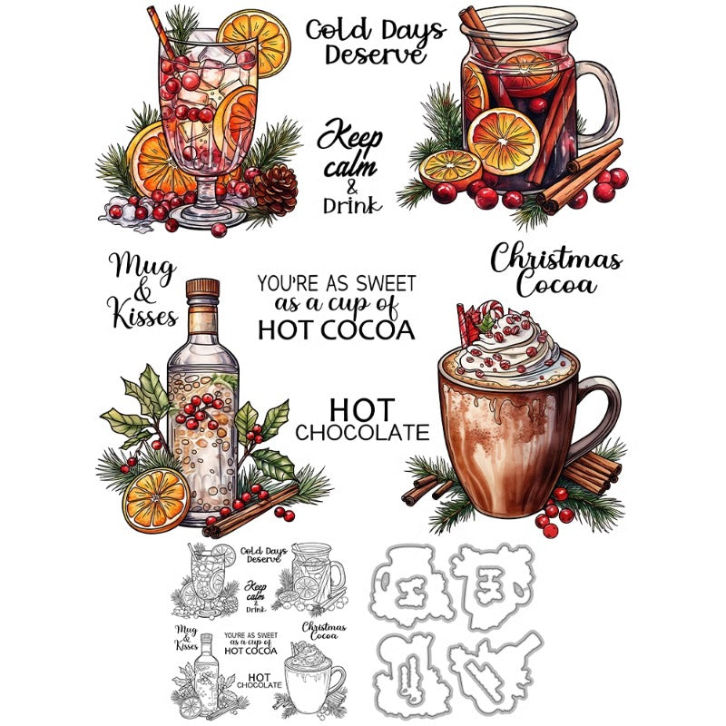 Party Drinks Dies & Stamps Set