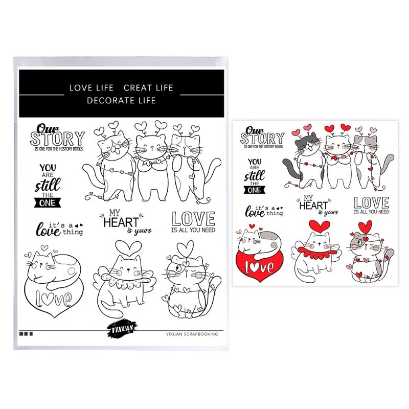 Love Cute Kitten Dies & Stamps Set