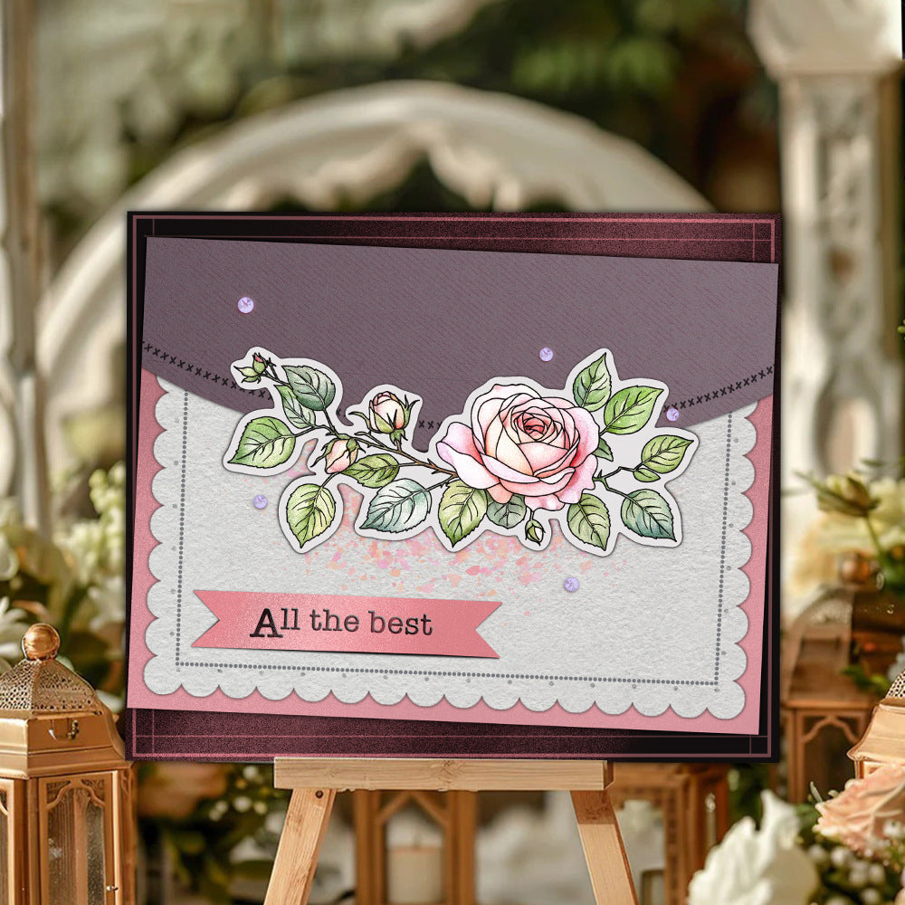 Beautiful Roses Dies & Stamps Set