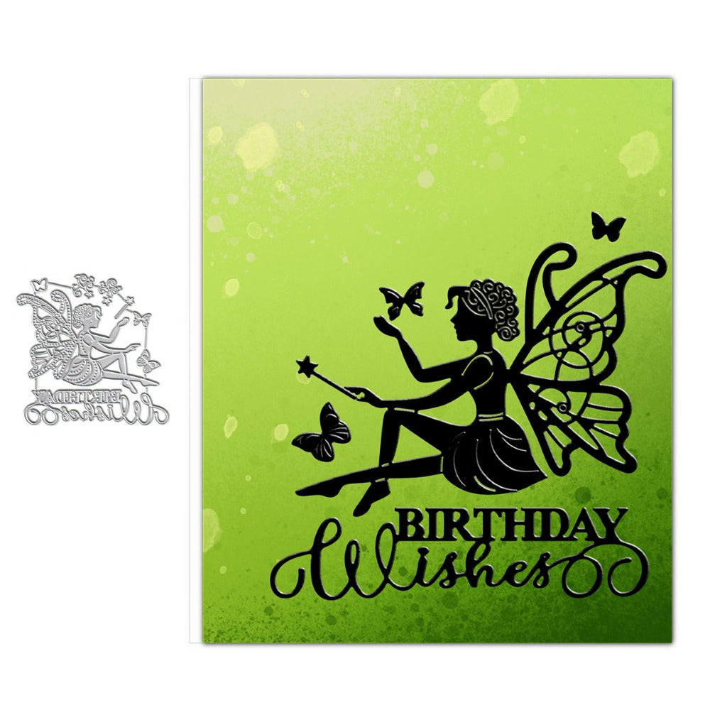 Birthday Wishes Butterfly Elf Fairy Cutting Dies