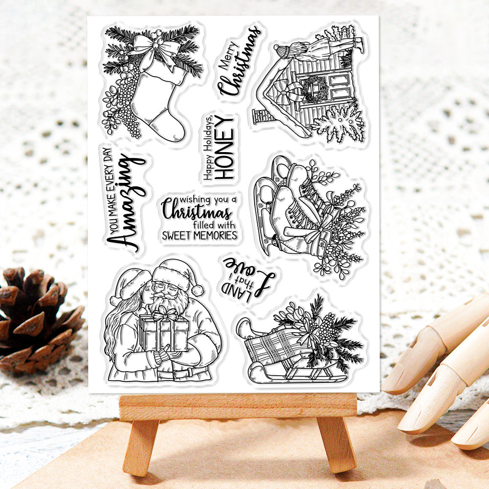 Christmas Elements Dies & Stamps Set
