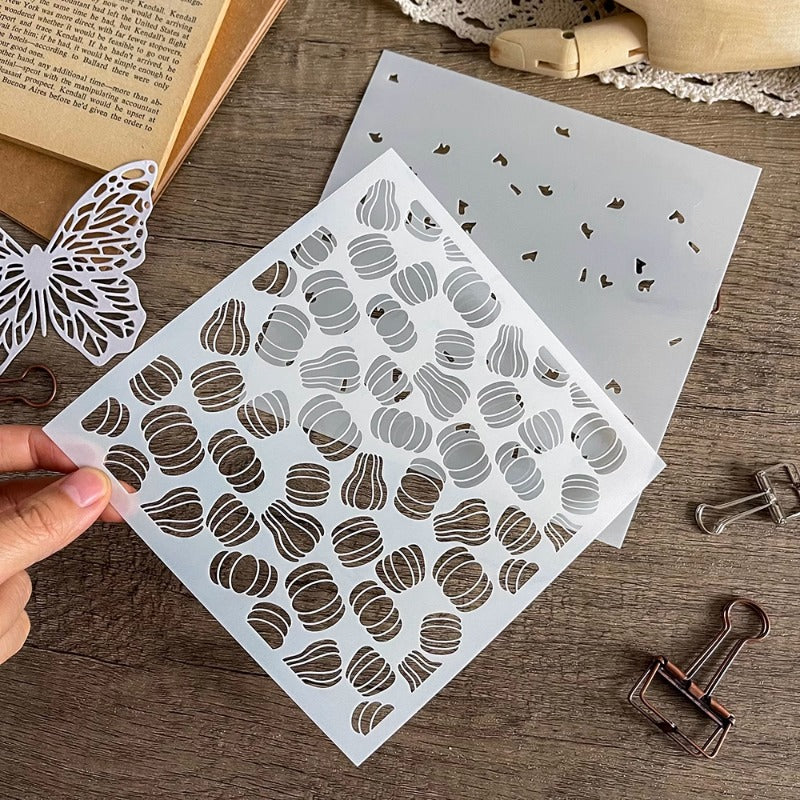 Pumpkin Background DIY Painting Hollow Stencil