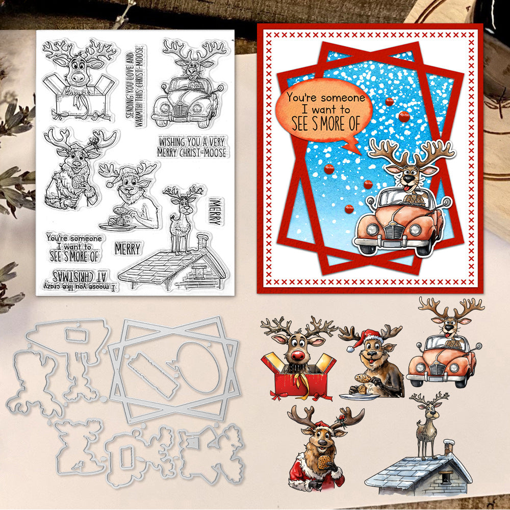 Christmas Deer Dies & Stamps Set