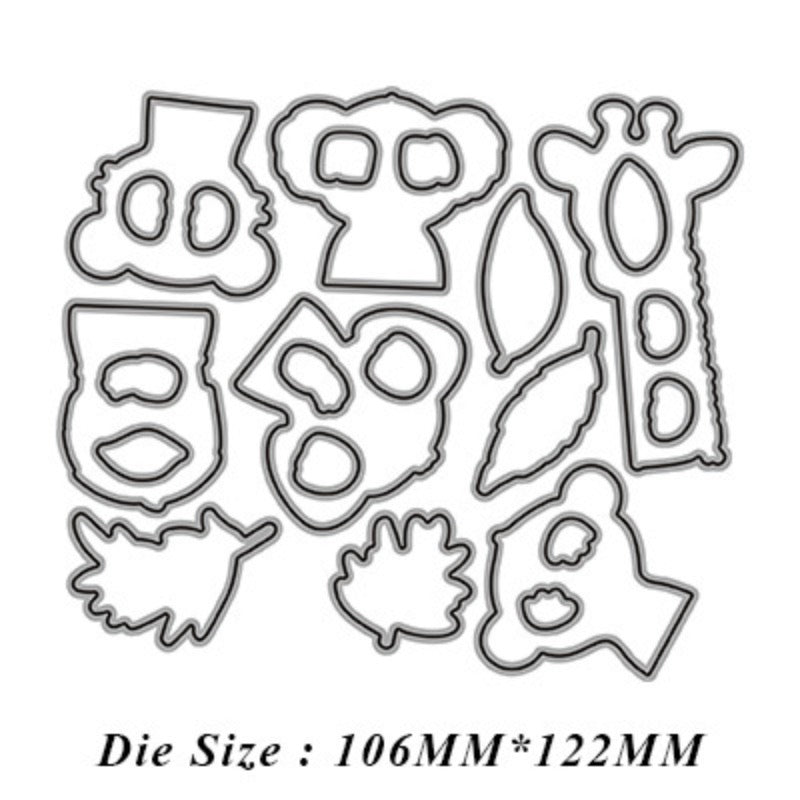 Animal Head Frame Dies & Stamps Set