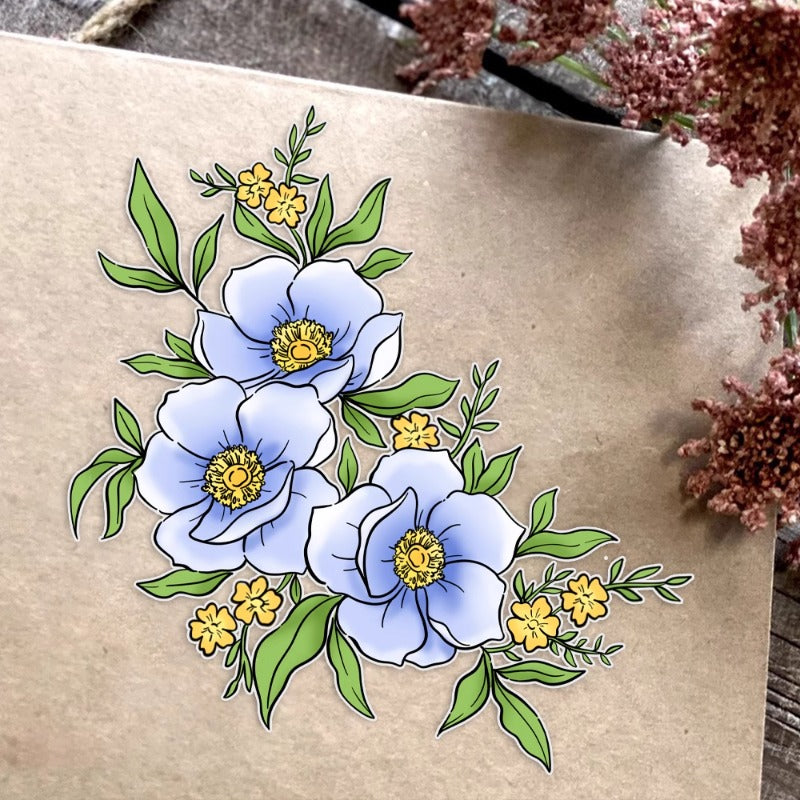 Blooming Flowers Dies & Stamps Set