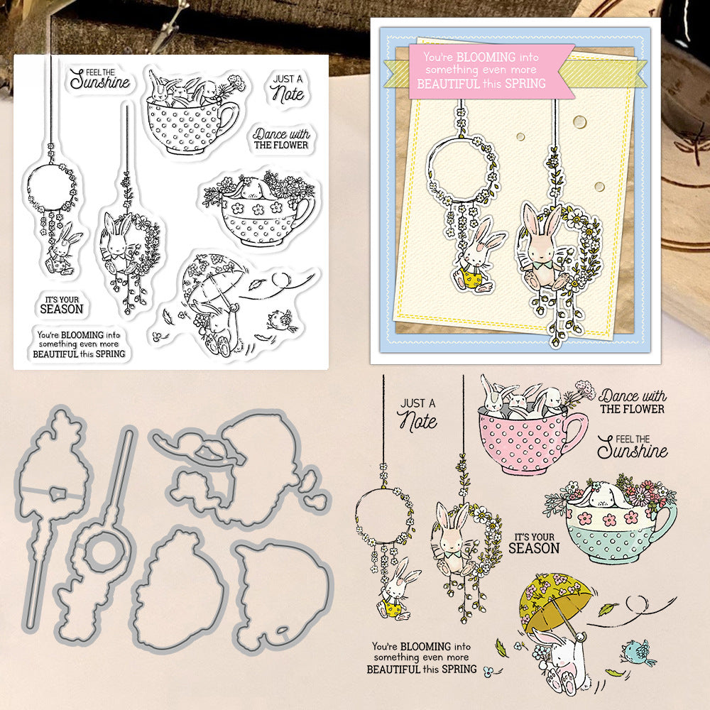 Spring Rabbit Dies & Stamps Set