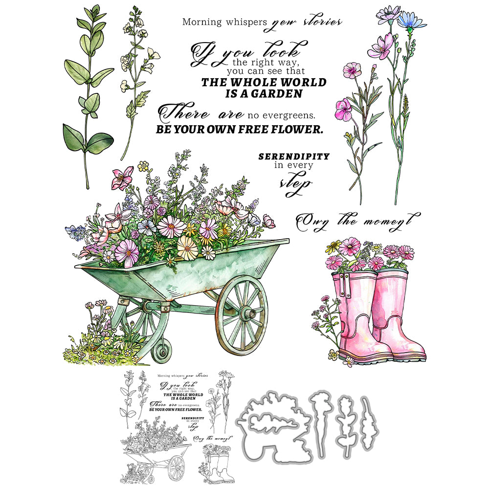 Spring Garden Dies & Stamps Set
