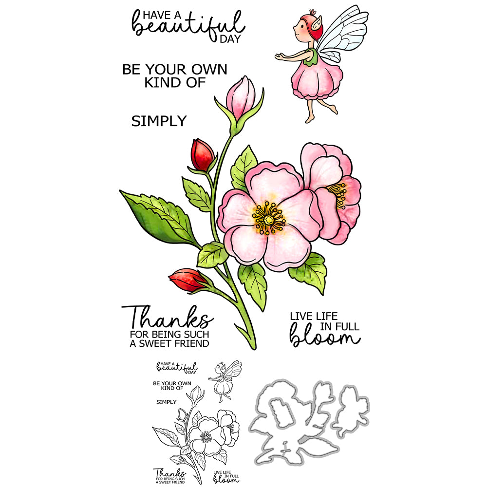 Flower Fairy Dies & Stamps Set