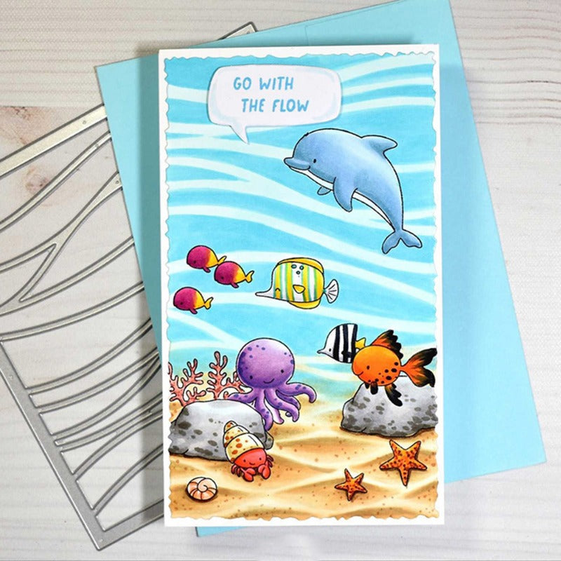 Marine Animals Dies & Stamps Set