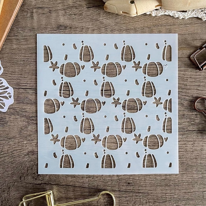 Pumpkin Mushrooms DIY Painting Hollow Stencil