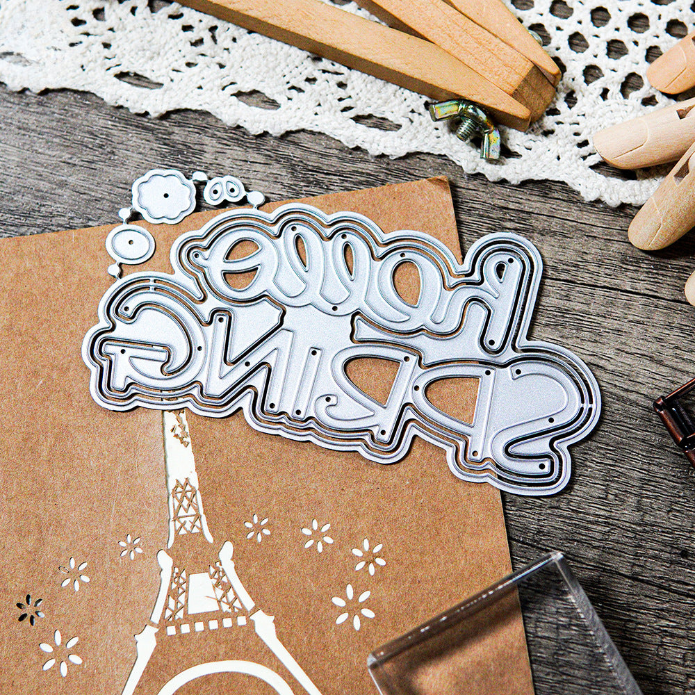 Hello Spring Words Metal Cutting Dies