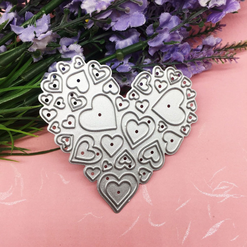 Mini Love Heart Background Frame Cutting Dies