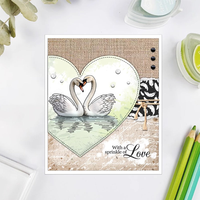 Loving Swans In The Lake Dies & Stamps Set