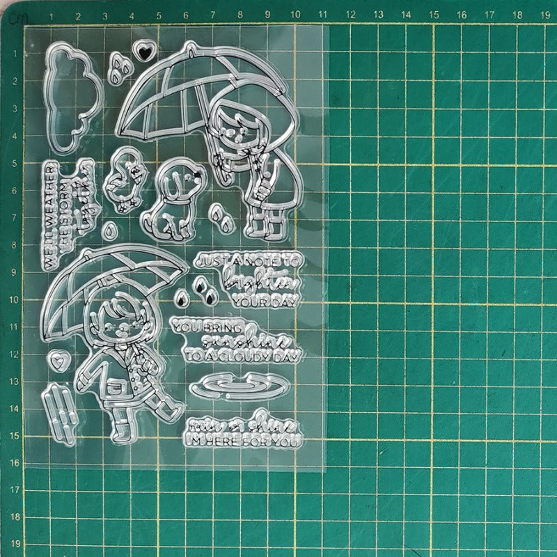 Little Rainy Girl Dies & Stamps Set