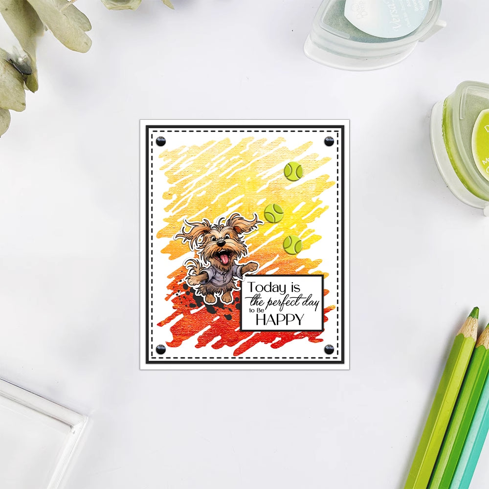Free and Happy Pet Dogs Dies & Stamps Set