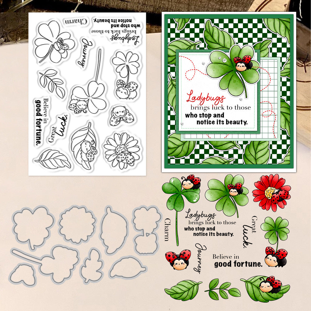 Lucky Ladybug Clover Dies & Stamps Set