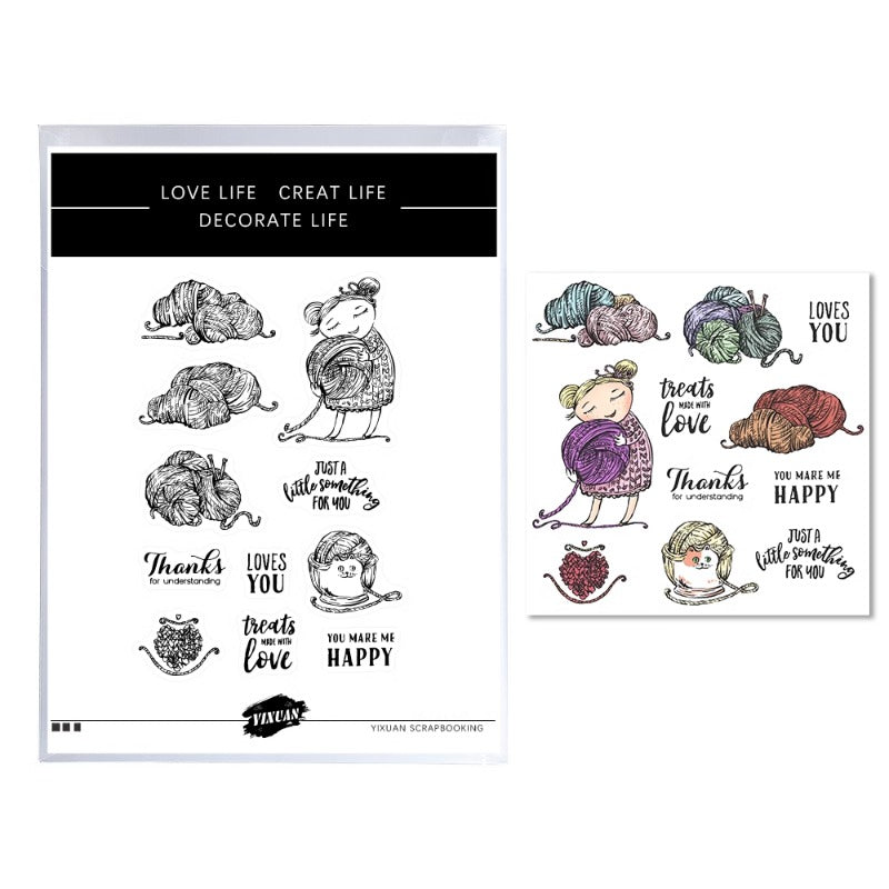 Yarn Girl Dies & Stamps Set