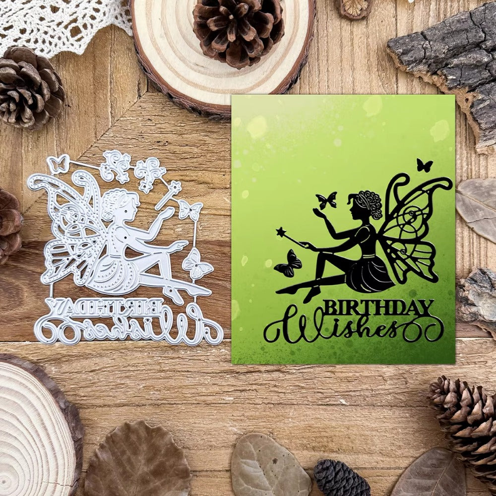 Birthday Wishes Butterfly Elf Fairy Cutting Dies