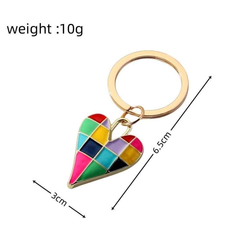 Checkerboard Love Keychain