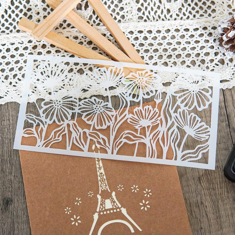 Flower DIY Painting Hollow Stencil