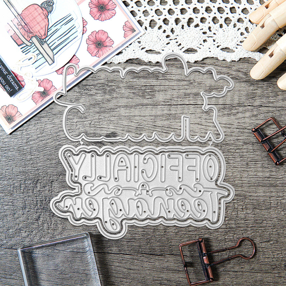 Officially Teenager Words Metal Cutting Dies
