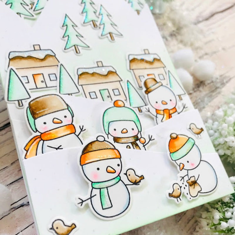 Winter Snowman Series Dies & Stamps Set