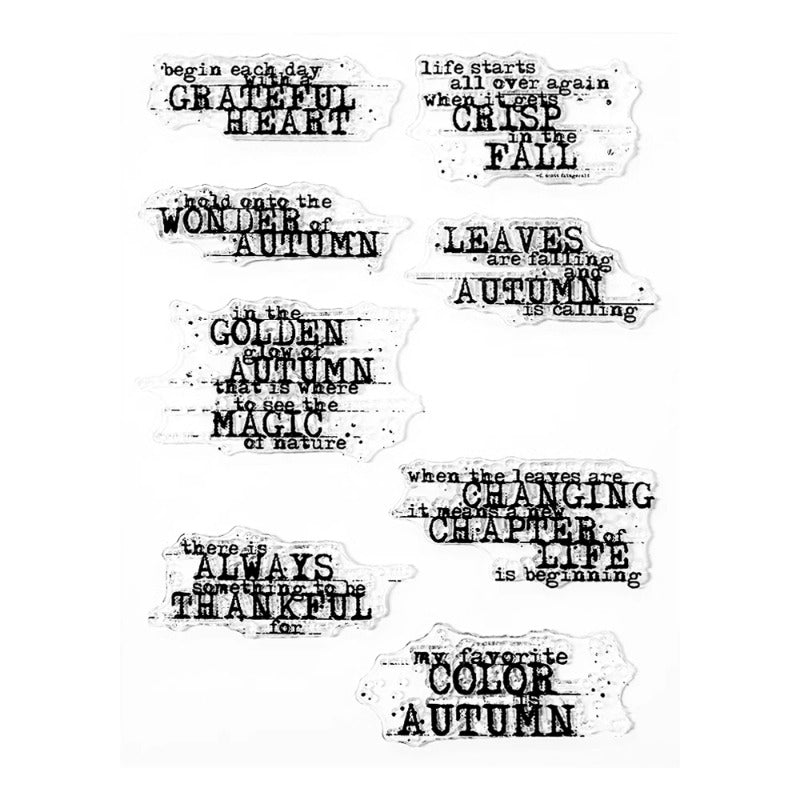 Retro Series Greetings Clear Stamps