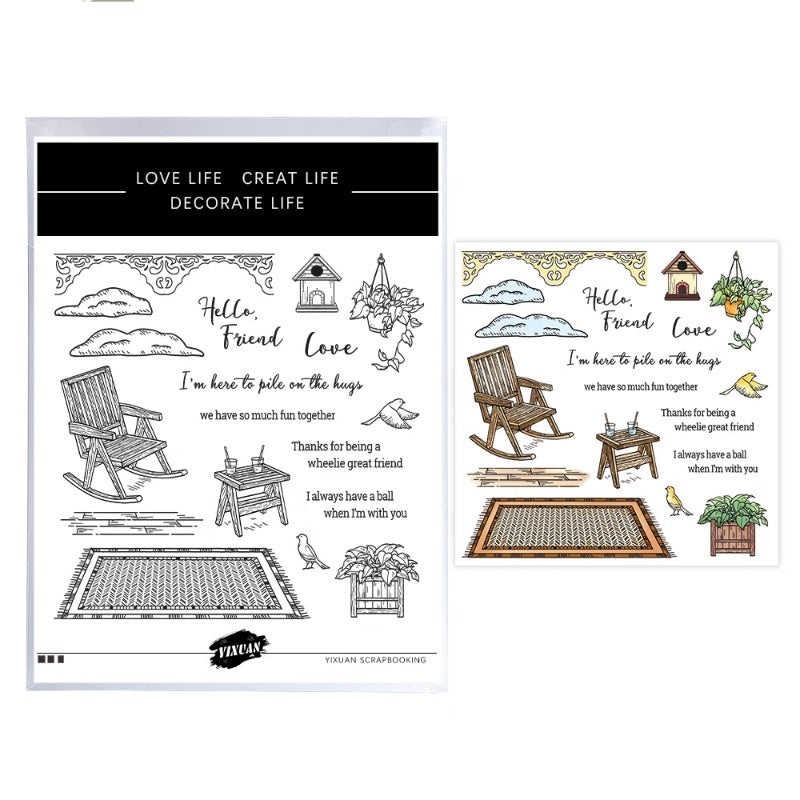 Patio Lounge Chair Dies & Stamps Set