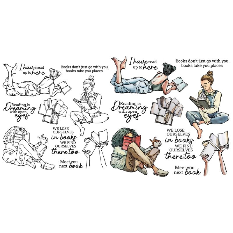 Women Who Love Reading Dies & Stamps Set