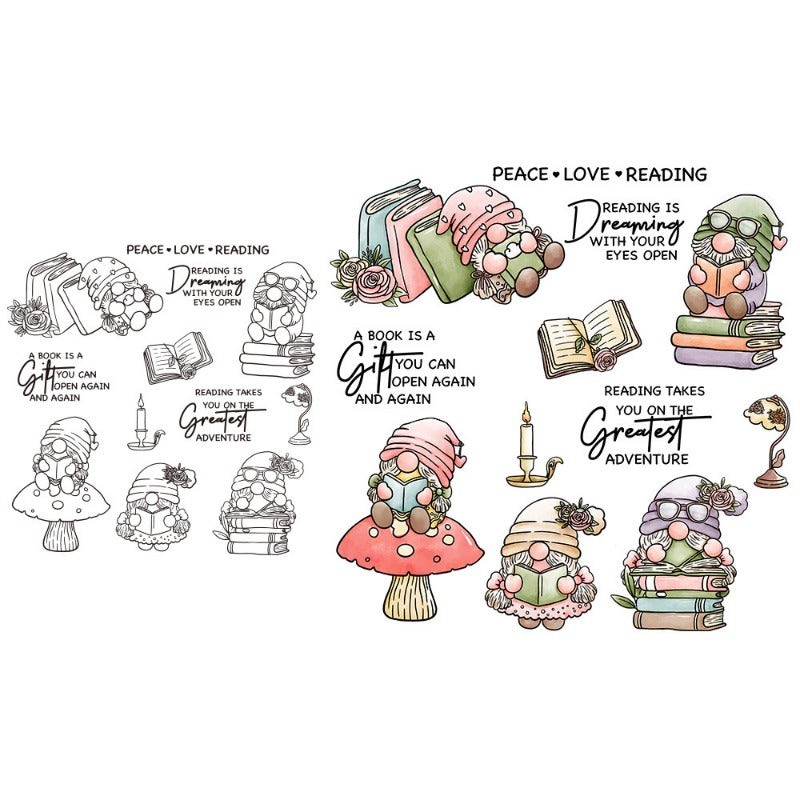 Reading Gnomes Dies & Stamps Set