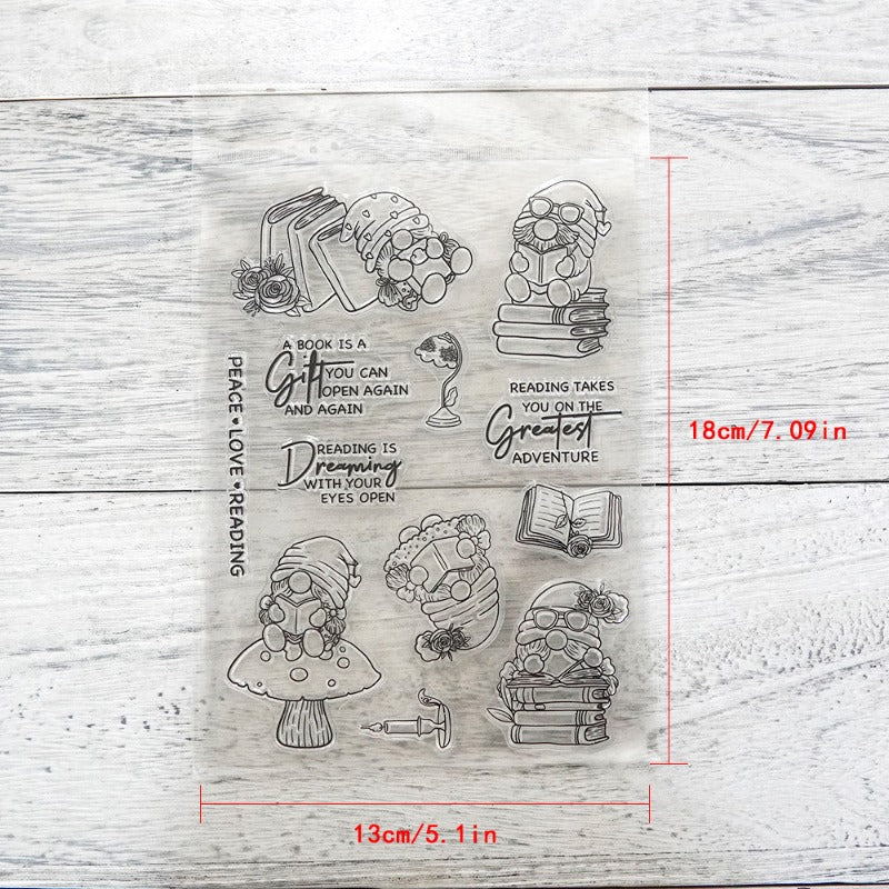 Reading Gnomes Dies & Stamps Set