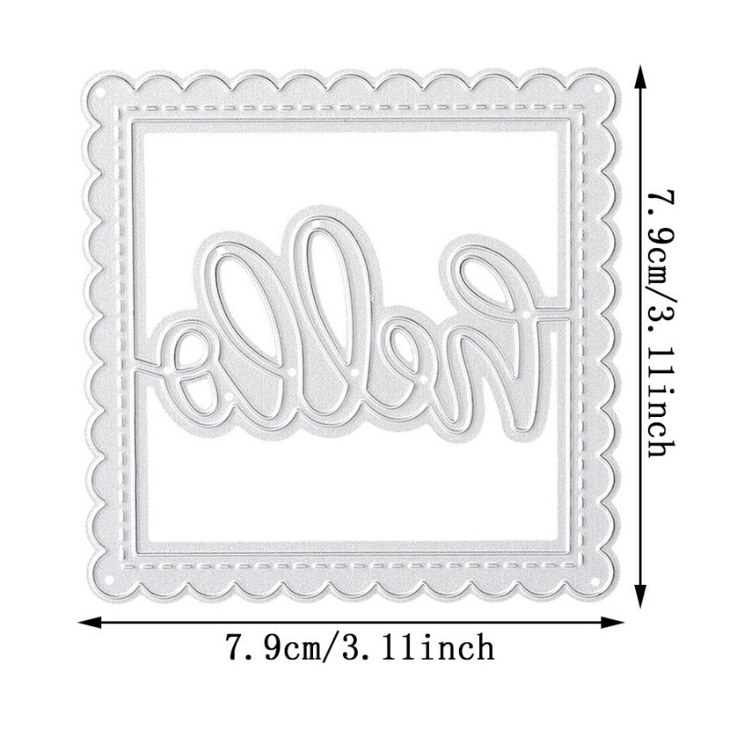 Hello Square Frame Metal Cutting Dies