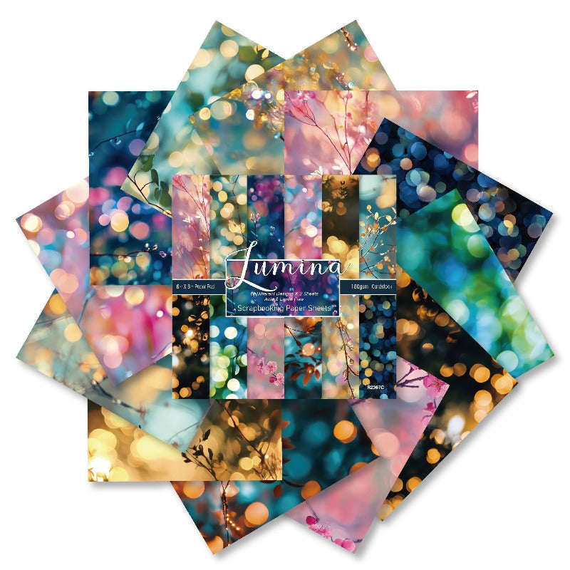 24PCS 6" Lumina Scrapbook Paper & Cardstock