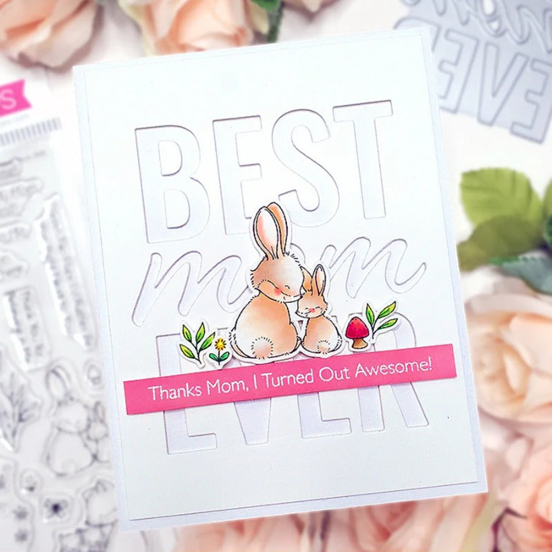 "Best Mom Ever" Words Metal Cutting Dies