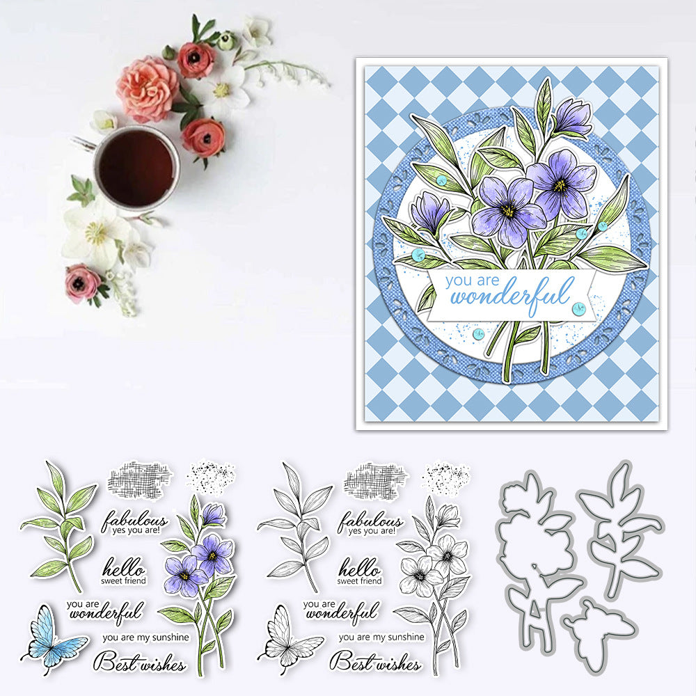 Spring Theme Dies & Stamps Set