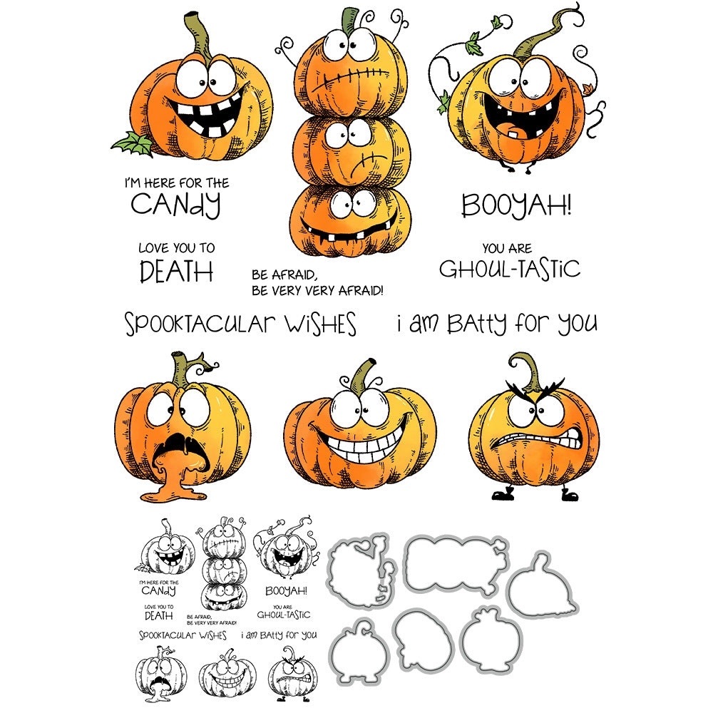 Halloween Pumpkin Dies & Stamps Set