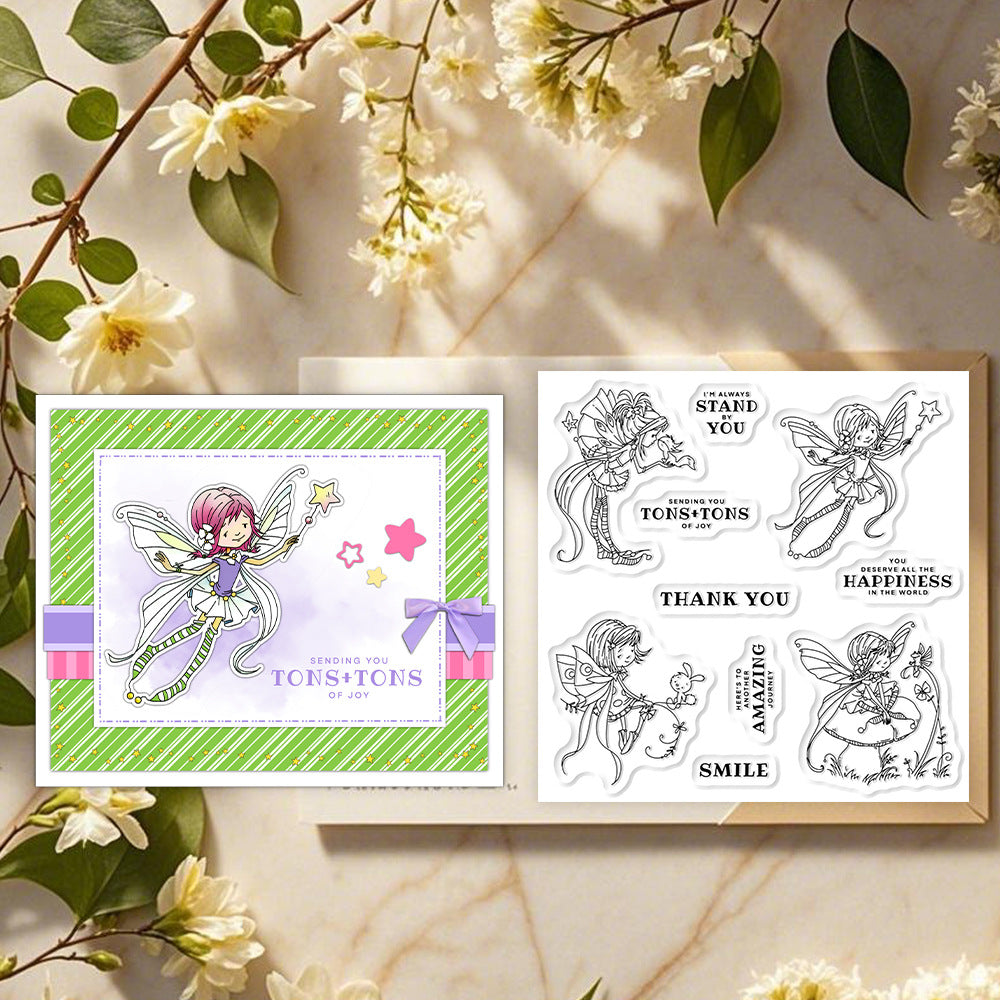 Cute Flowers Fairy Dies & Stamps Set
