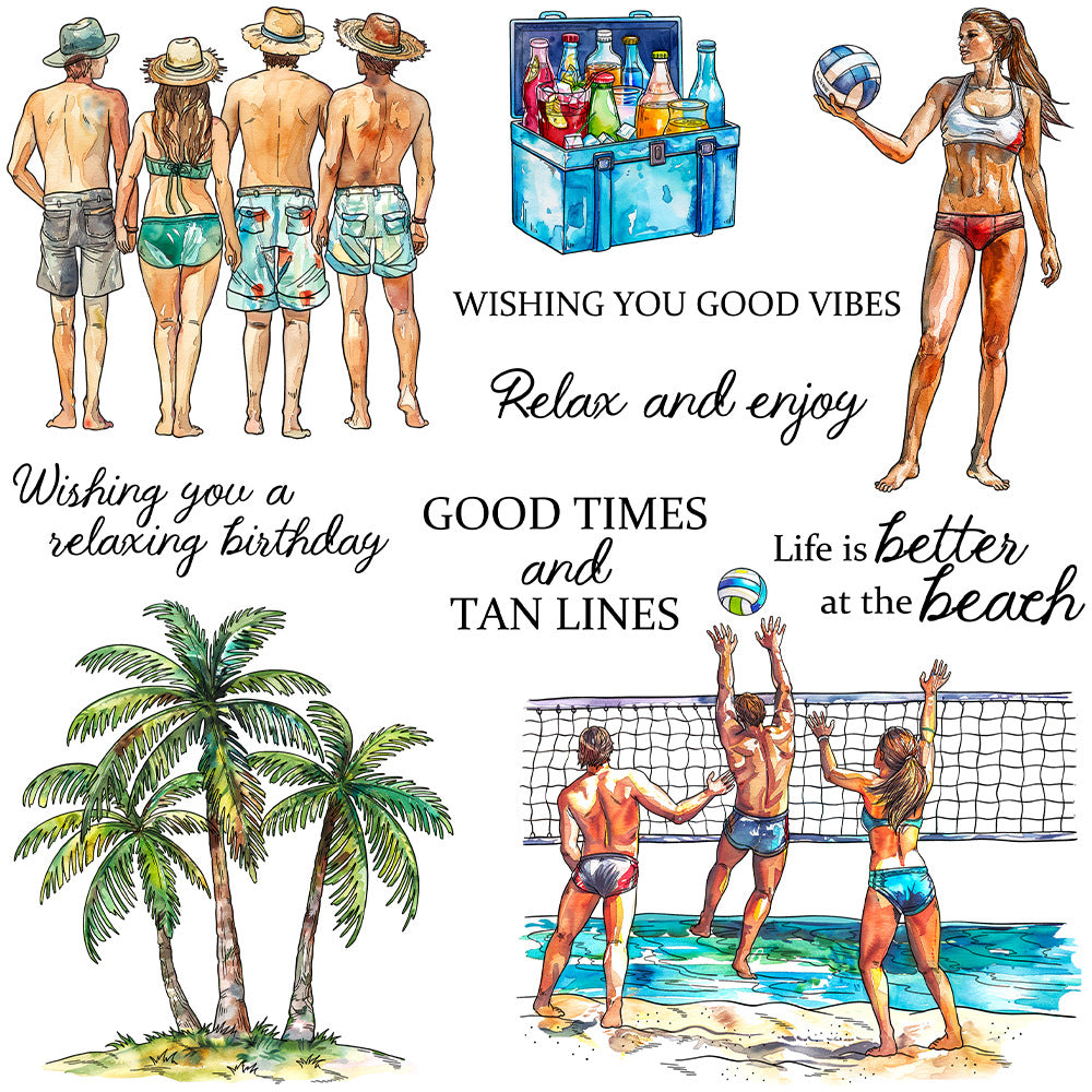 Beach Volleyball Clear Stamps