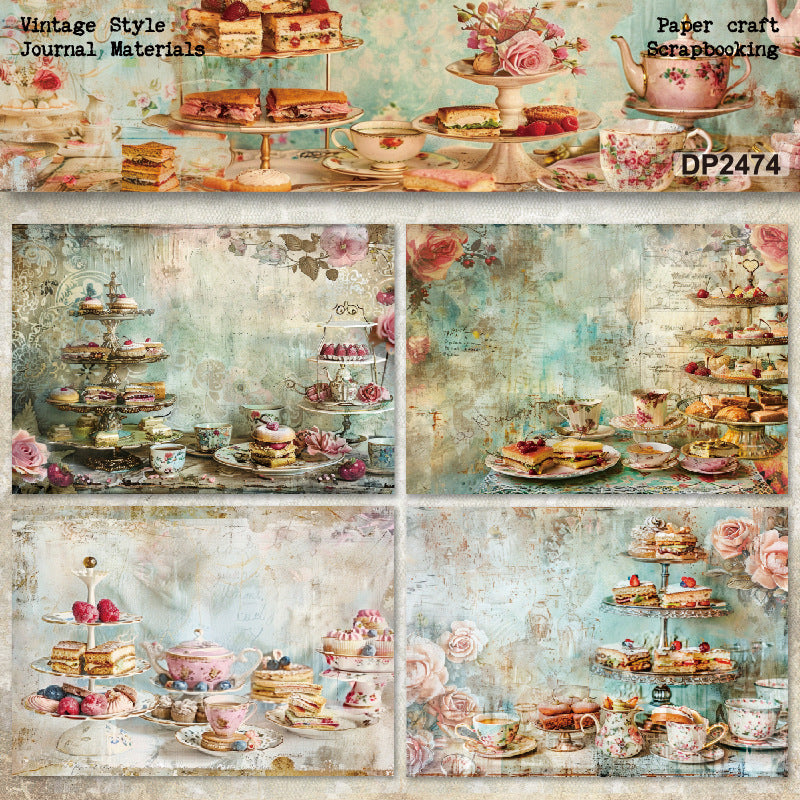 A5 Afternoon Tea Journal Scrapbook Paper