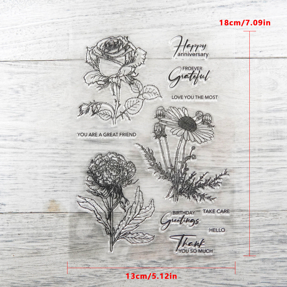 Bright Flowers Dies & Stamps Set