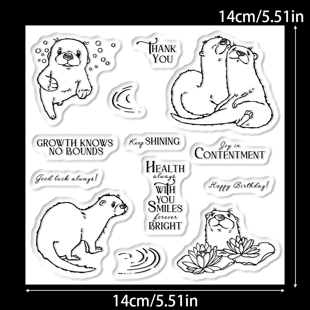 Cute Sea Otter Dies & Stamps Set