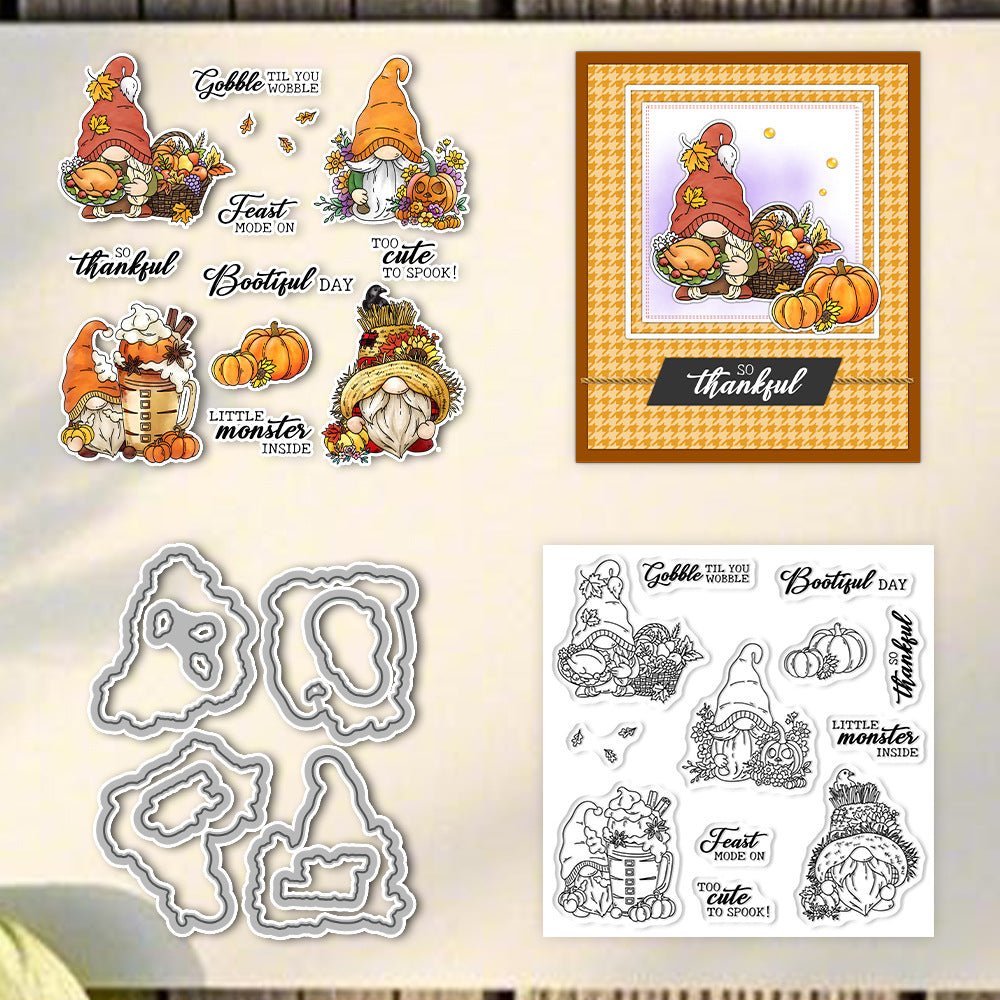 Autumn Gnome Dies & Stamps Set